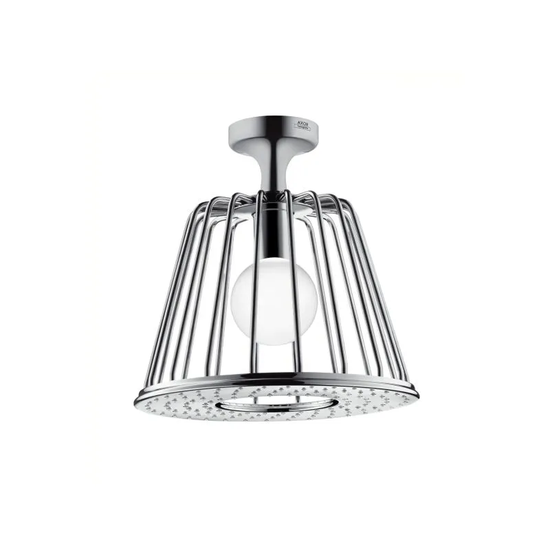 Axor 26032001 Nendo Ceiling 11" 2.5 GPM 1-Jet Rain Shower Head with LED Light Bulb and Shower Arm