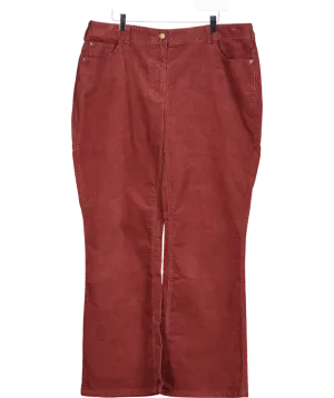 Boden Red Corduroy Wide Leg Jeans UK 18