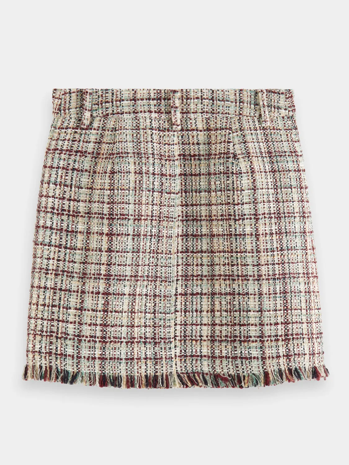 Boucle tweed mini skirt