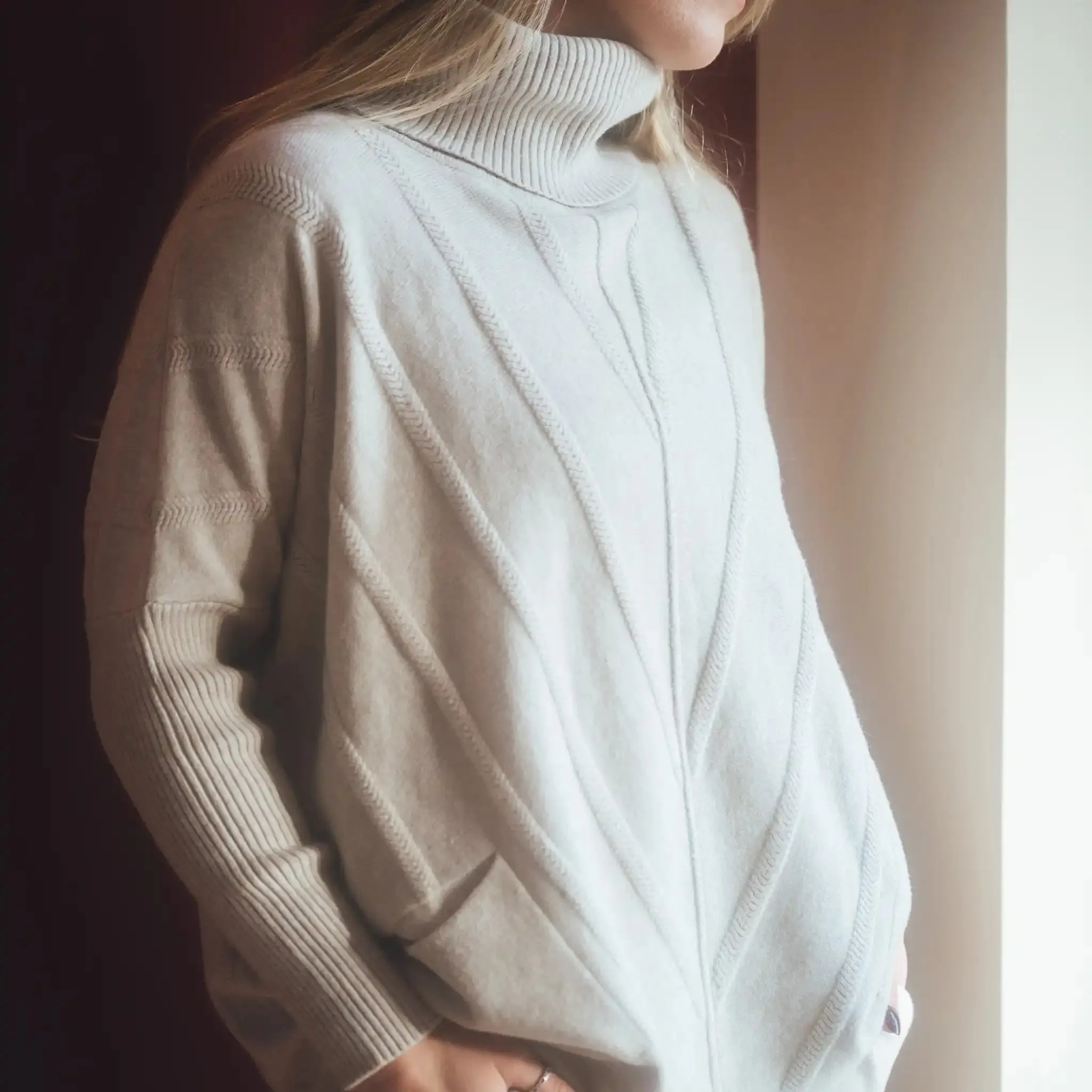 Cable Knit Latte Jumper