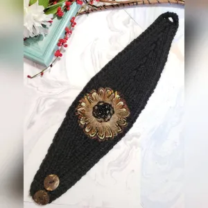 Candie's Black Knitted Headband Wrap Winter Fashion