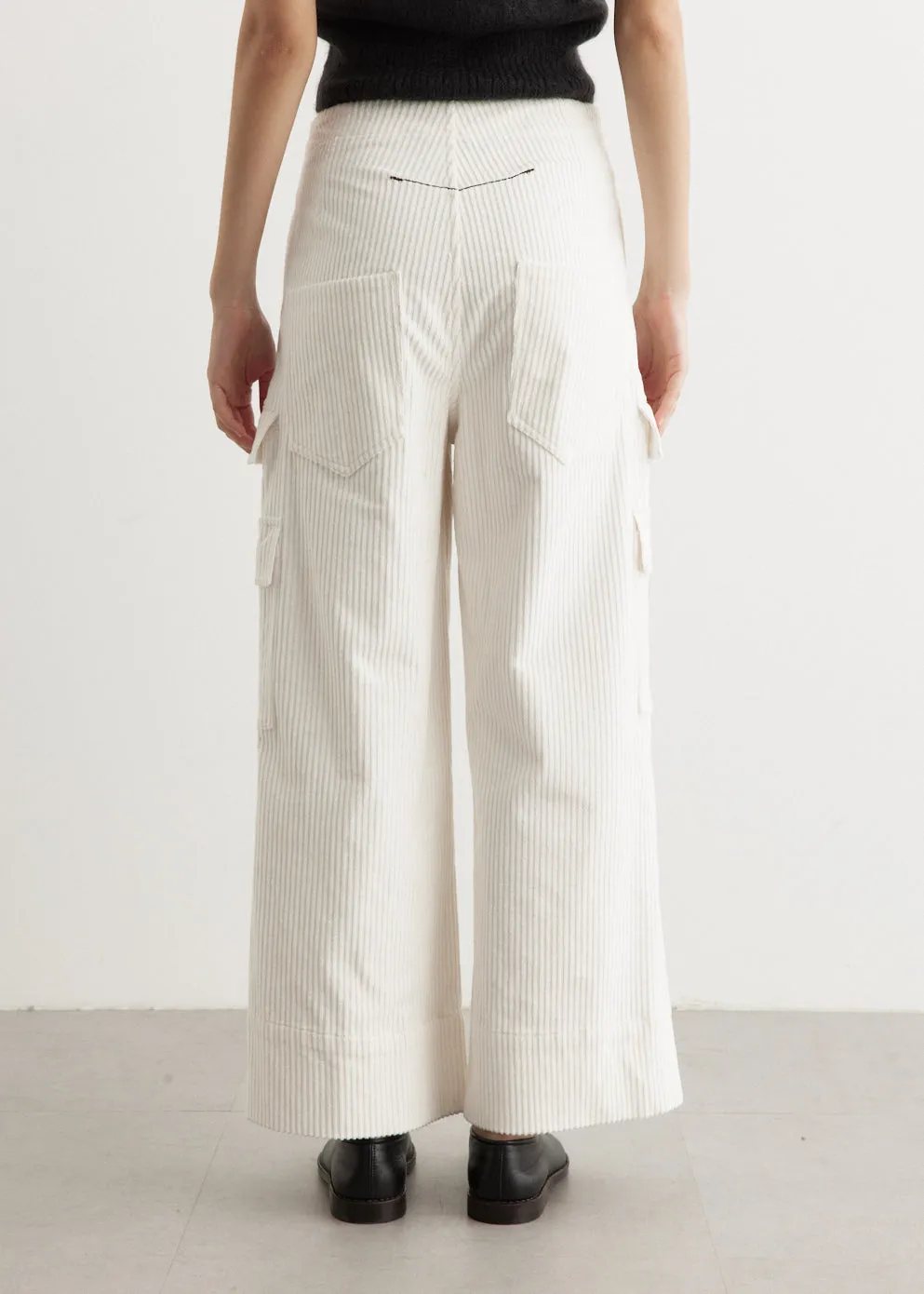 Cord Wide Leg Utility Pants