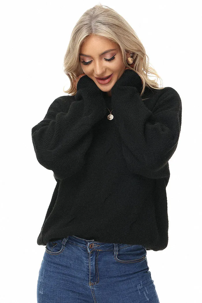 Frieeah Dropped Shoulder Pullover Sweater