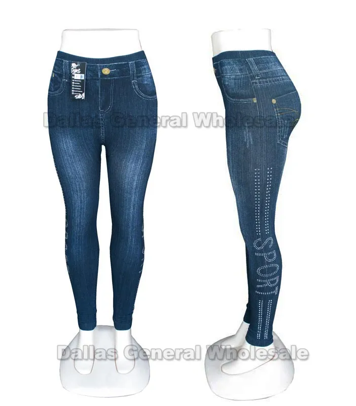 Girls Fashion Pull On Jeggings Wholesale