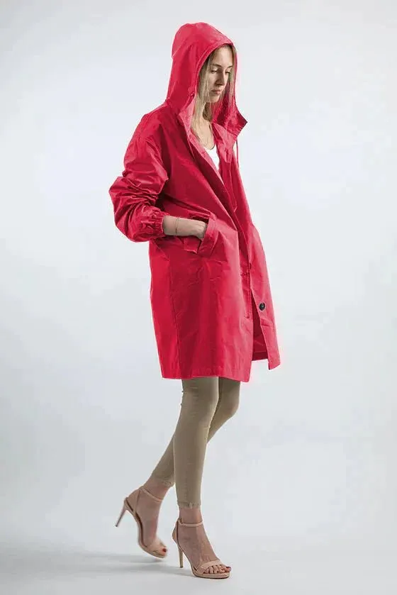 Hooded Button Coat