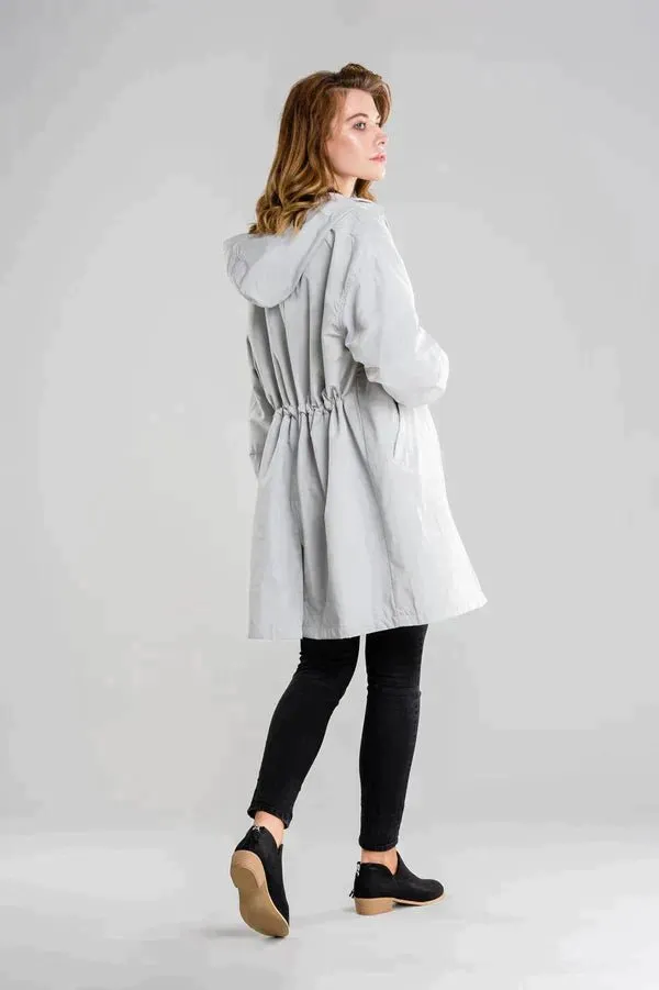 Hooded Button Coat