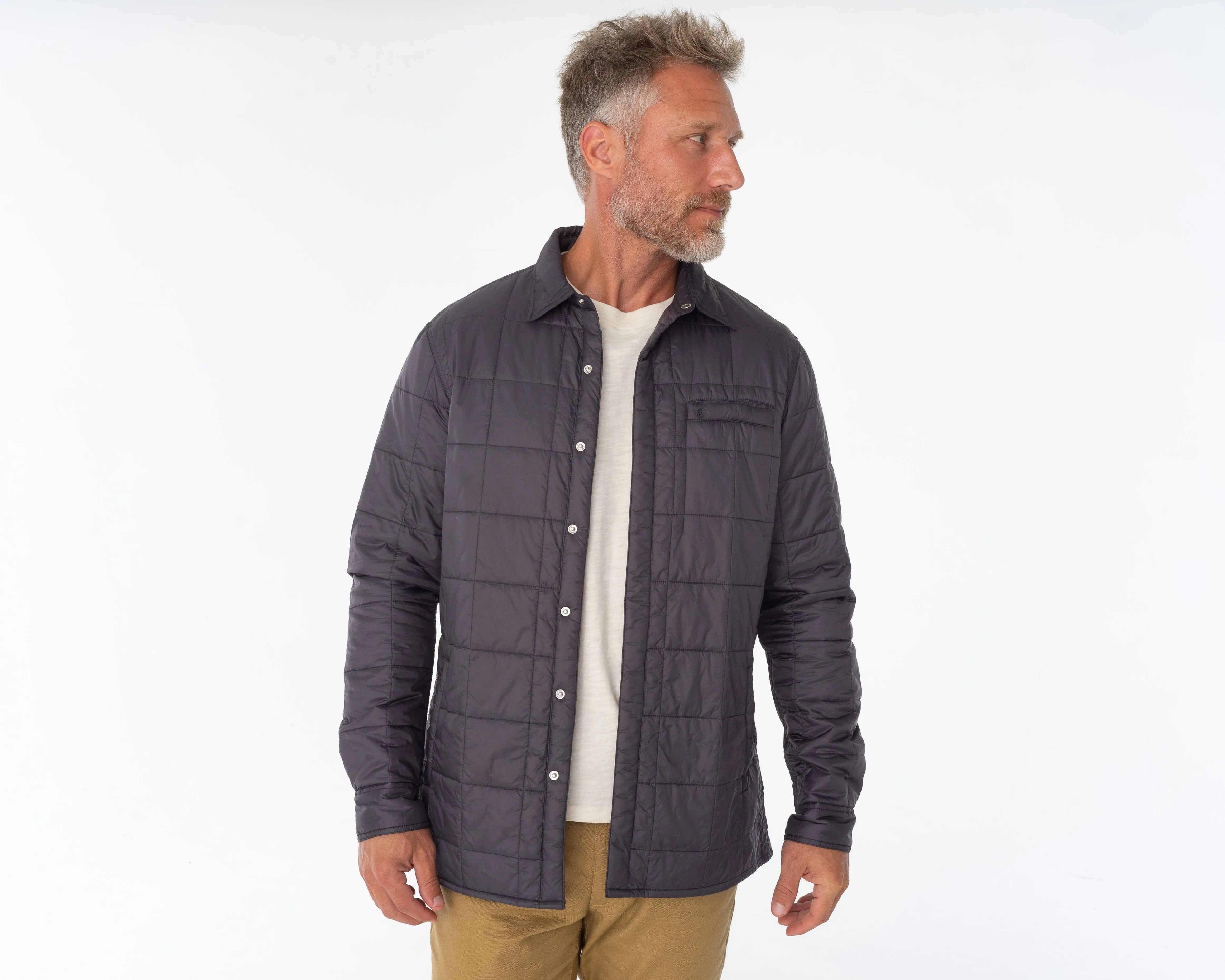 Hudson Quilted Shacket - Cast Iron