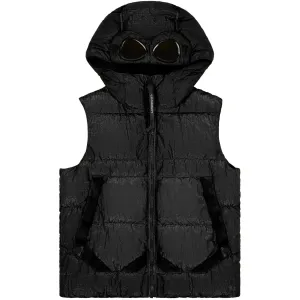 Kids CP Company Black Goggle Down Gilet