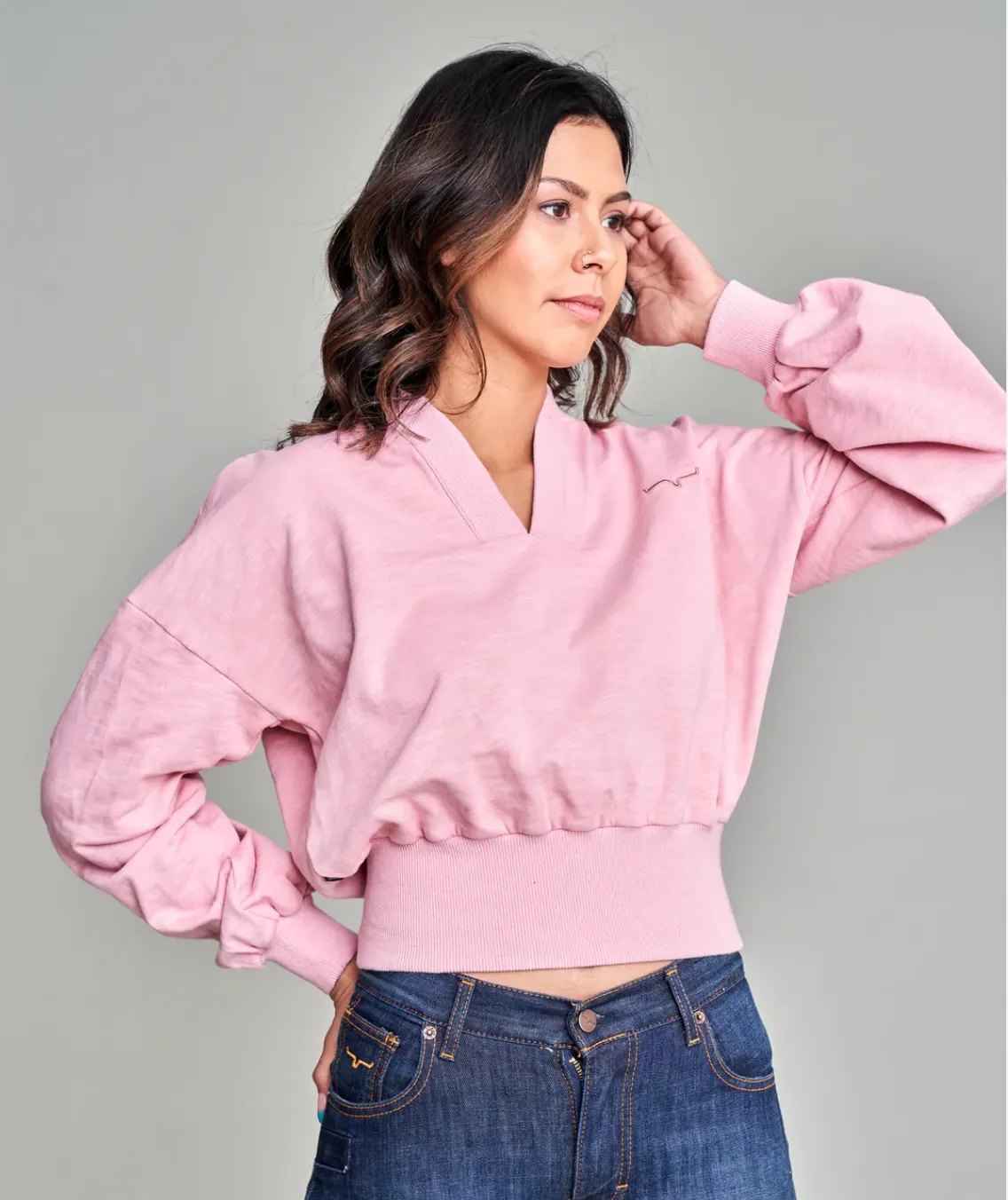 Kimes Ranch- Dewey V Neck - Rose