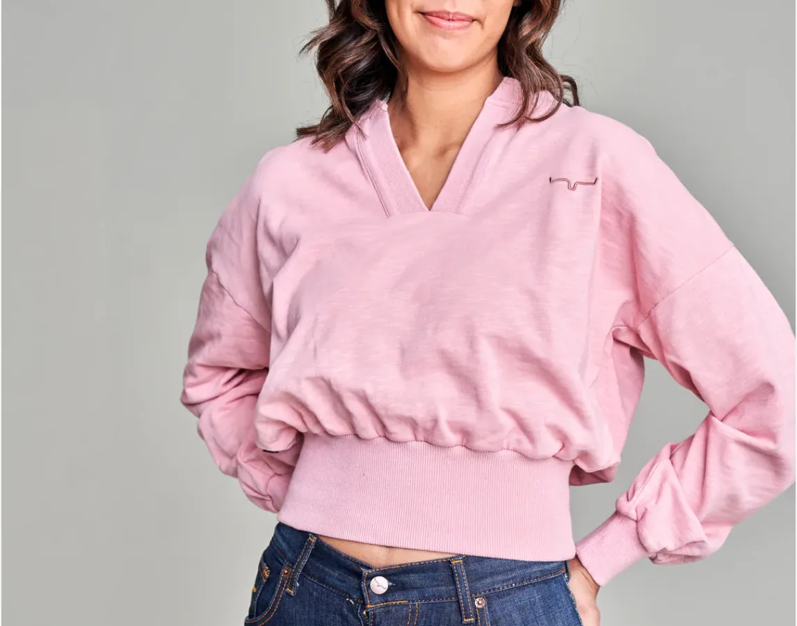 Kimes Ranch- Dewey V Neck - Rose