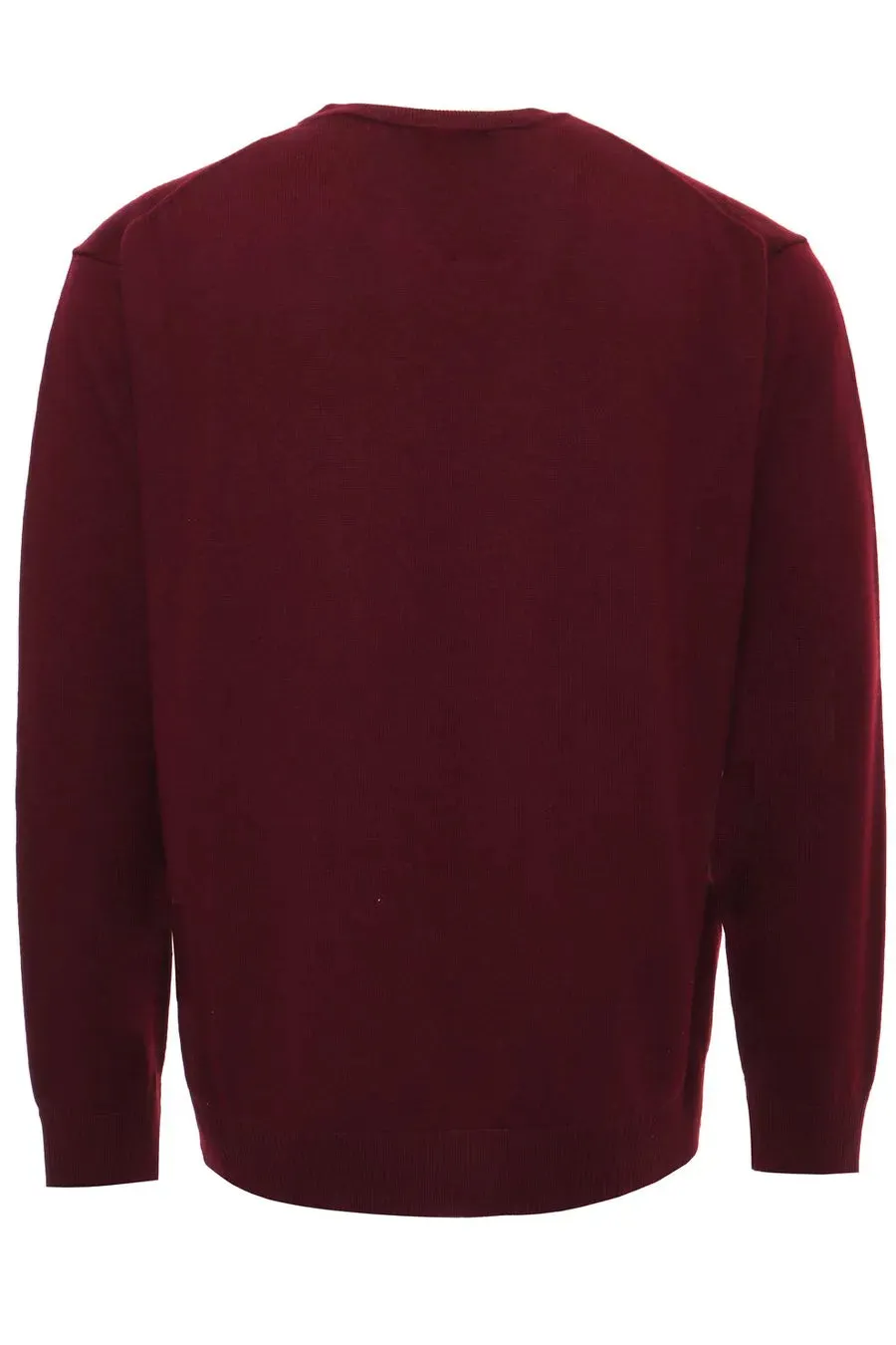 Knitted Print Logo Sweat Shirt (Maroon) - I23A00190024735