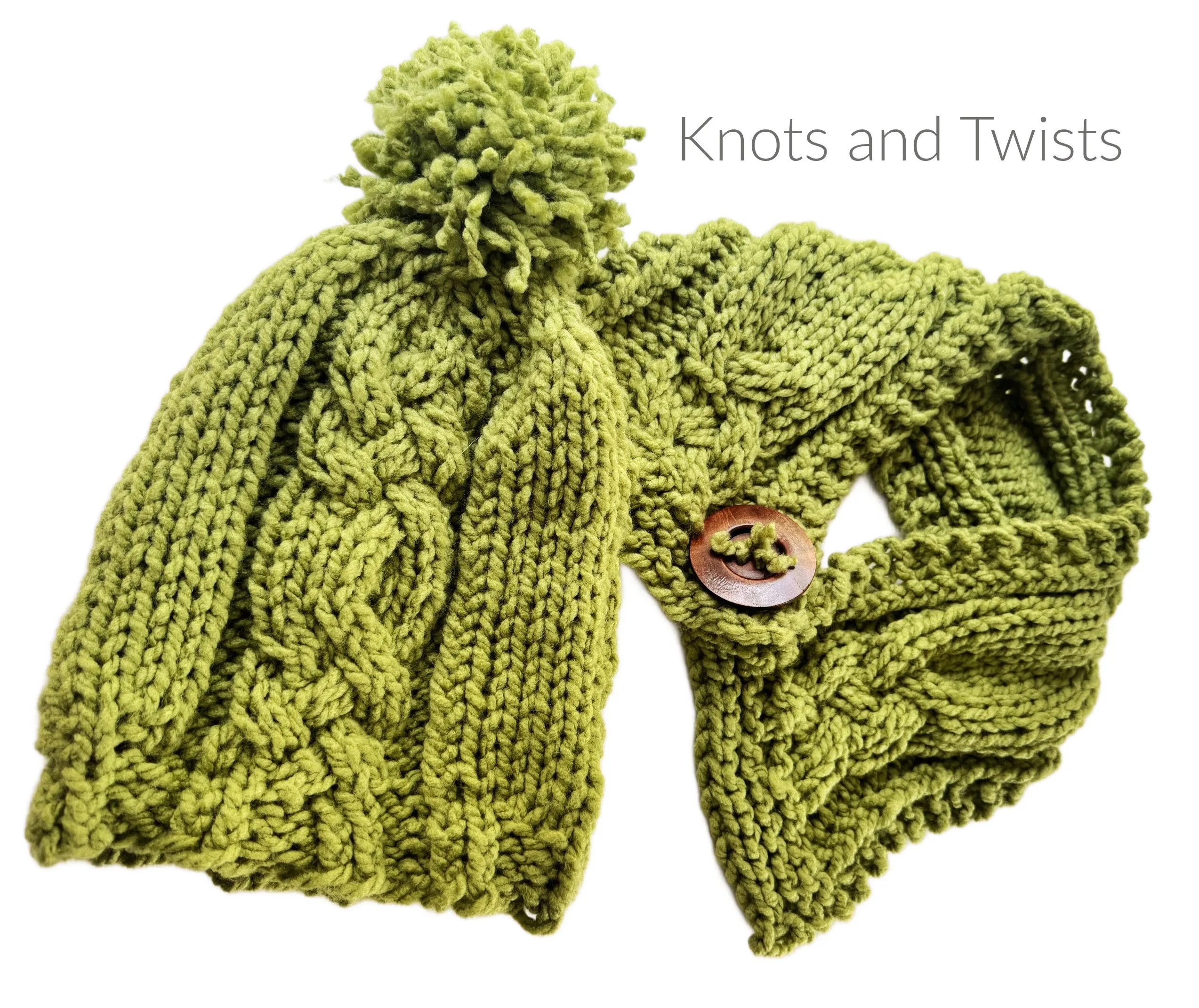 Knot and Twists cowl or Beanie