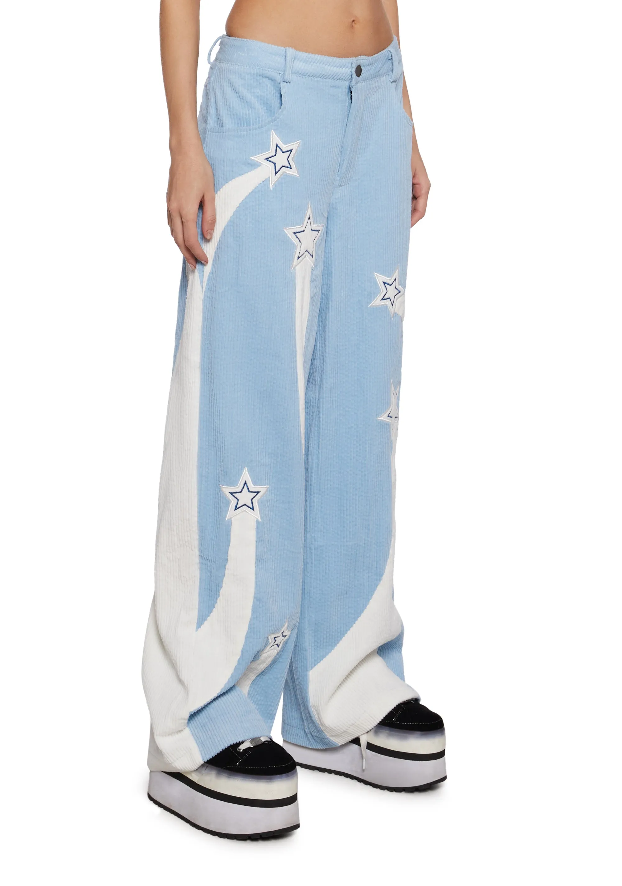 Living The Dream Wide Leg Pants - Blue