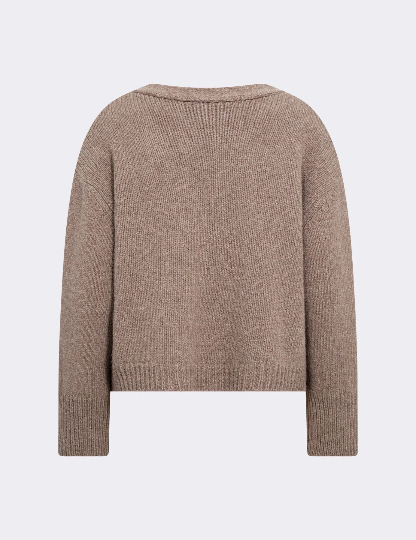 LR-PERLE 6 Cardigan Dark Sand