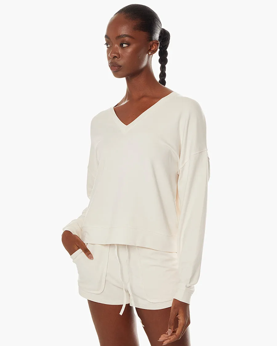 Matinée de Tennis V-neck - Cream