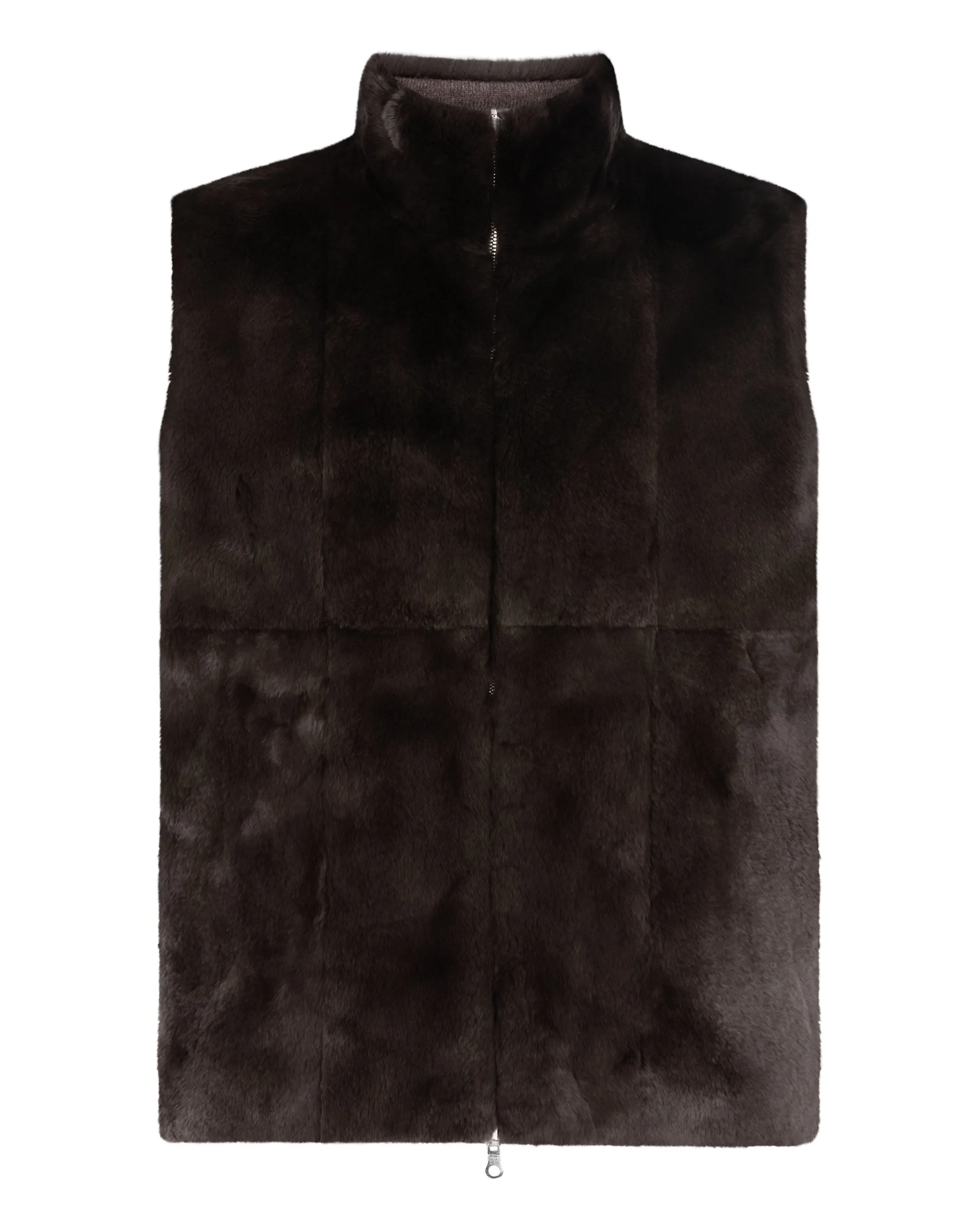 Men's Vermont Fur Lined Gilet Biscotti Brown