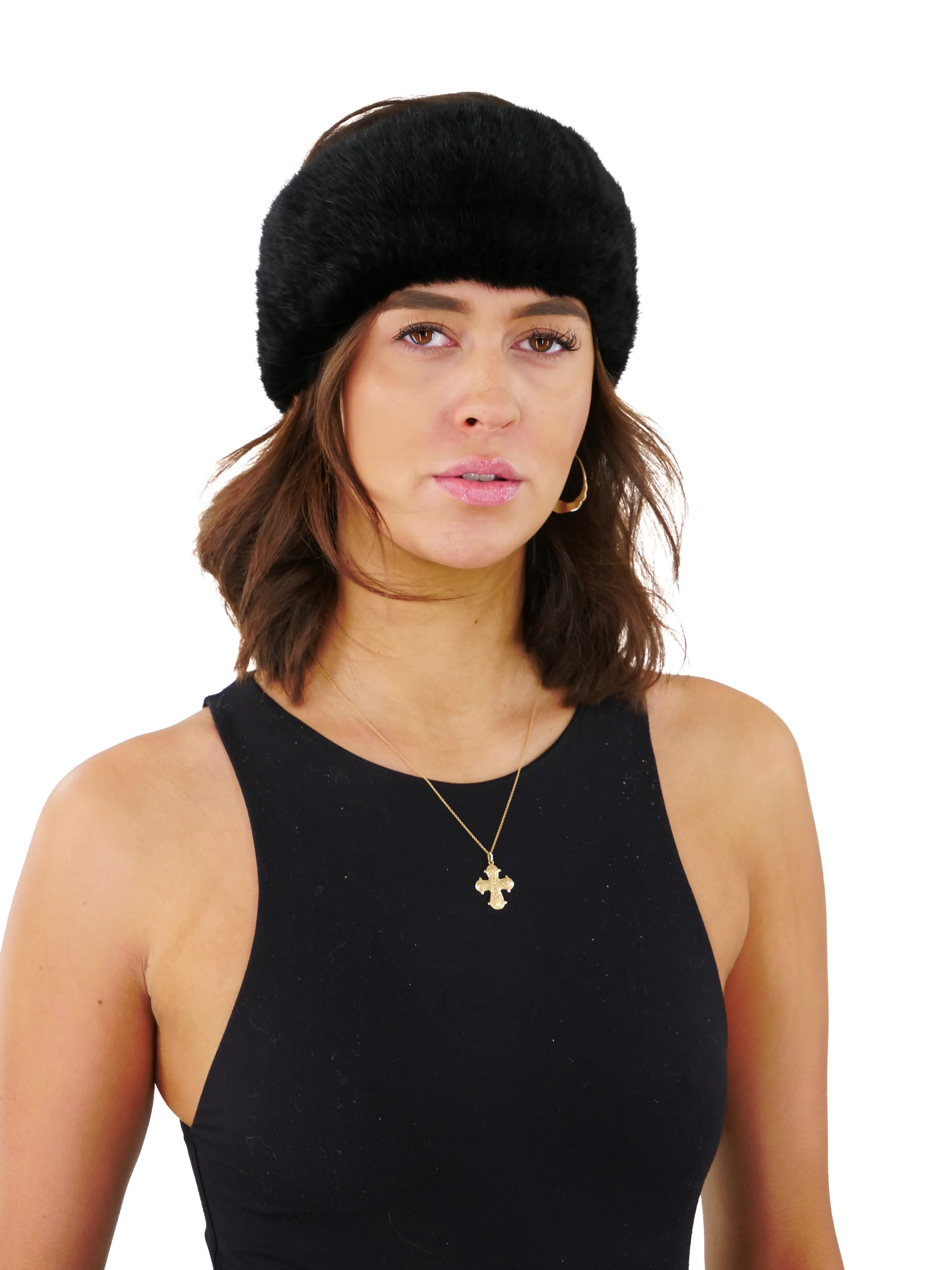 MHB-01 Headband - Mink Knitted - Accesories - Black