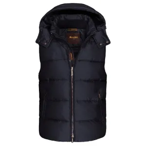 Moorer Dark Navy ‘Fire’ Down Filled Gilet