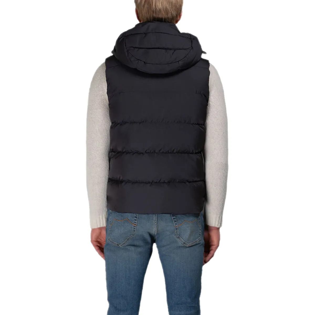 Moorer Dark Navy ‘Fire’ Down Filled Gilet