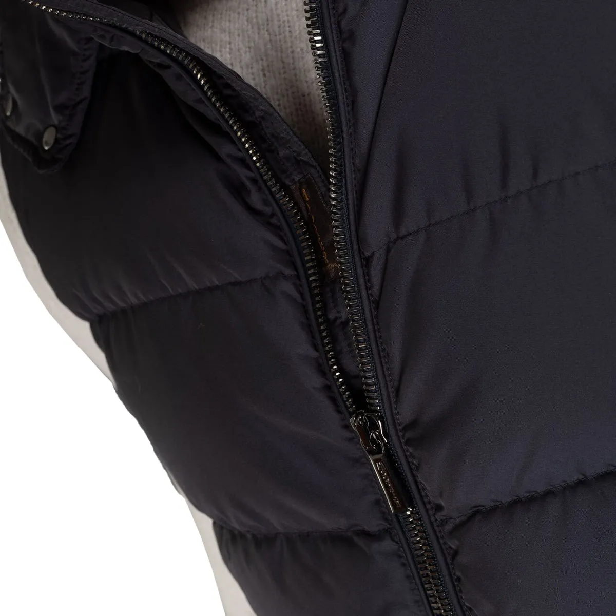 Moorer Dark Navy ‘Fire’ Down Filled Gilet