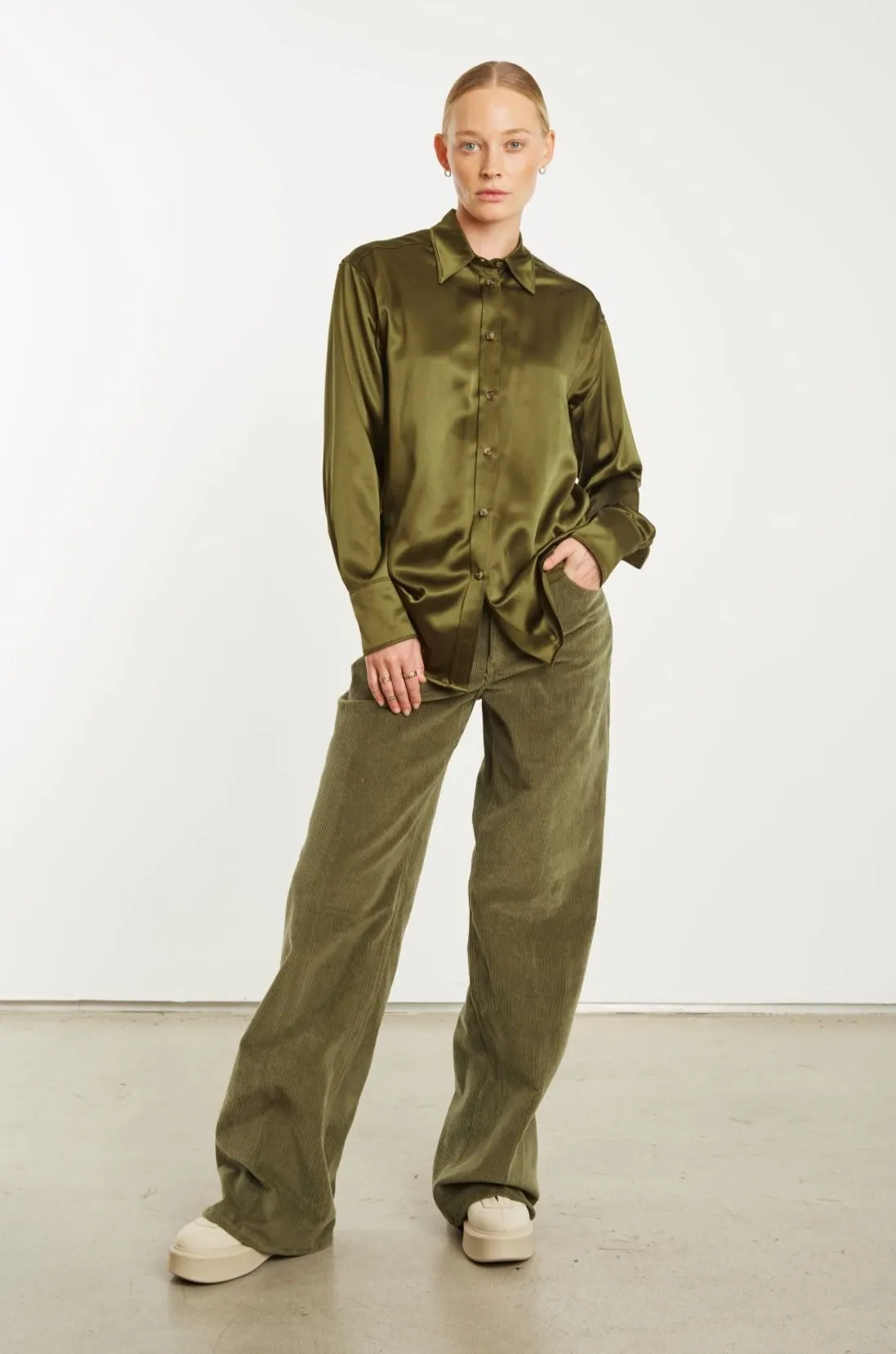 Moss Corduroy Wide Leg Trouser