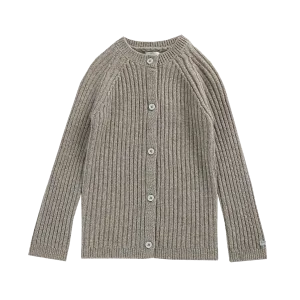 Perino Merino Wool Cardigan | Beige Melange