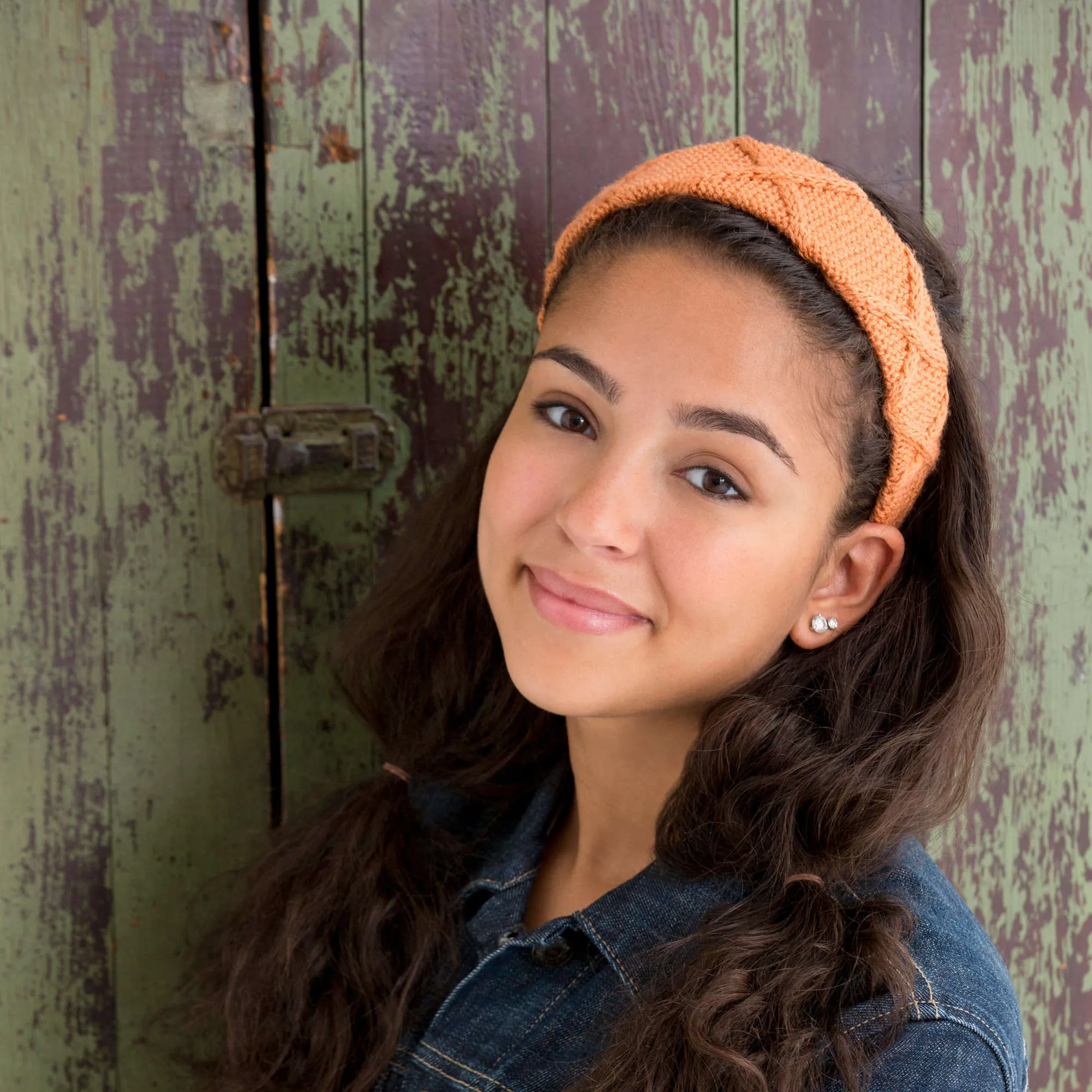 Red Heart Knit Crisscross Headband