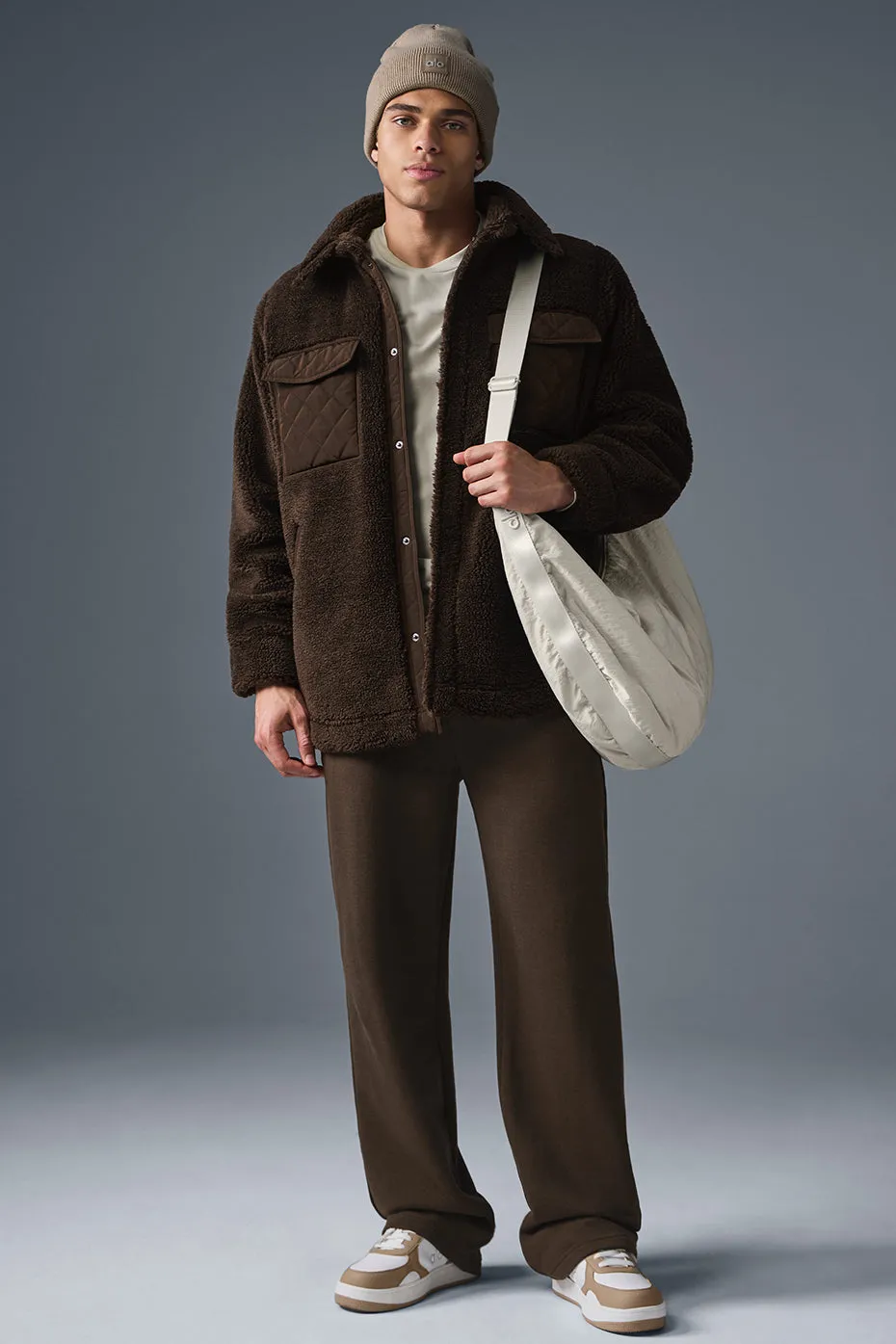 Sherpa Edge Shacket - Espresso