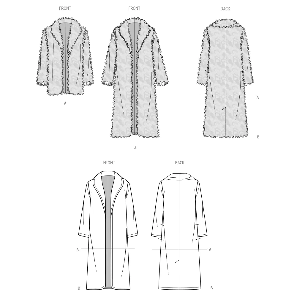 Simplicity Sewing Pattern 3008 Coat In Two Lengths