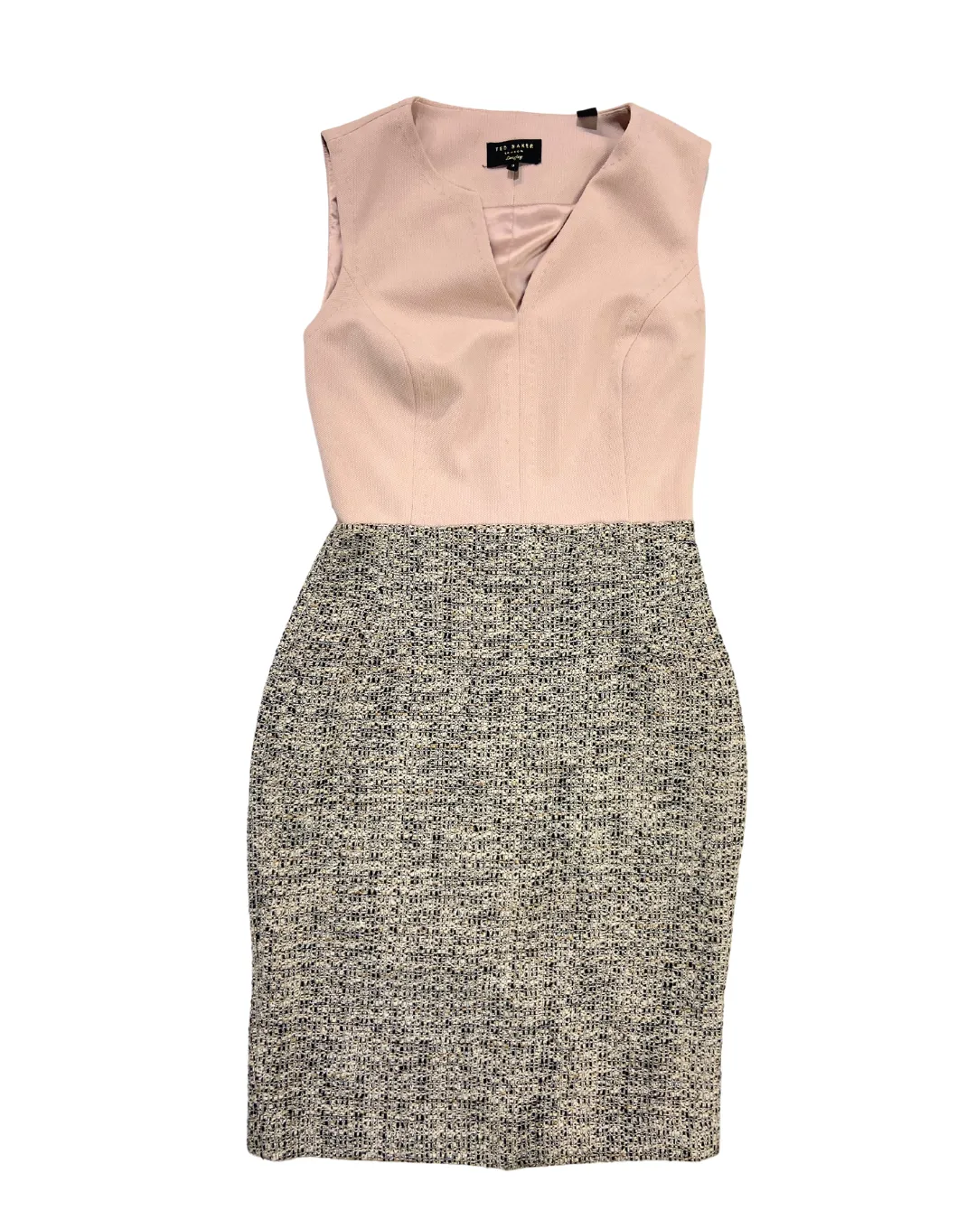 Ted Baker Sleeveless Dress with Tweed Skirt