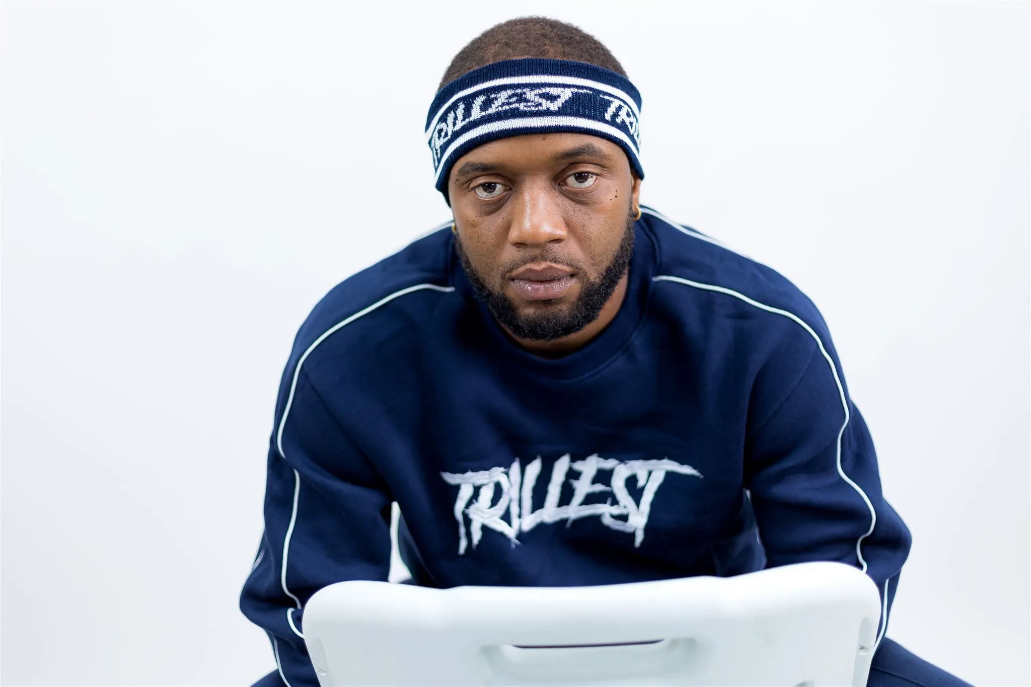 Trillest Headband - Navy/White