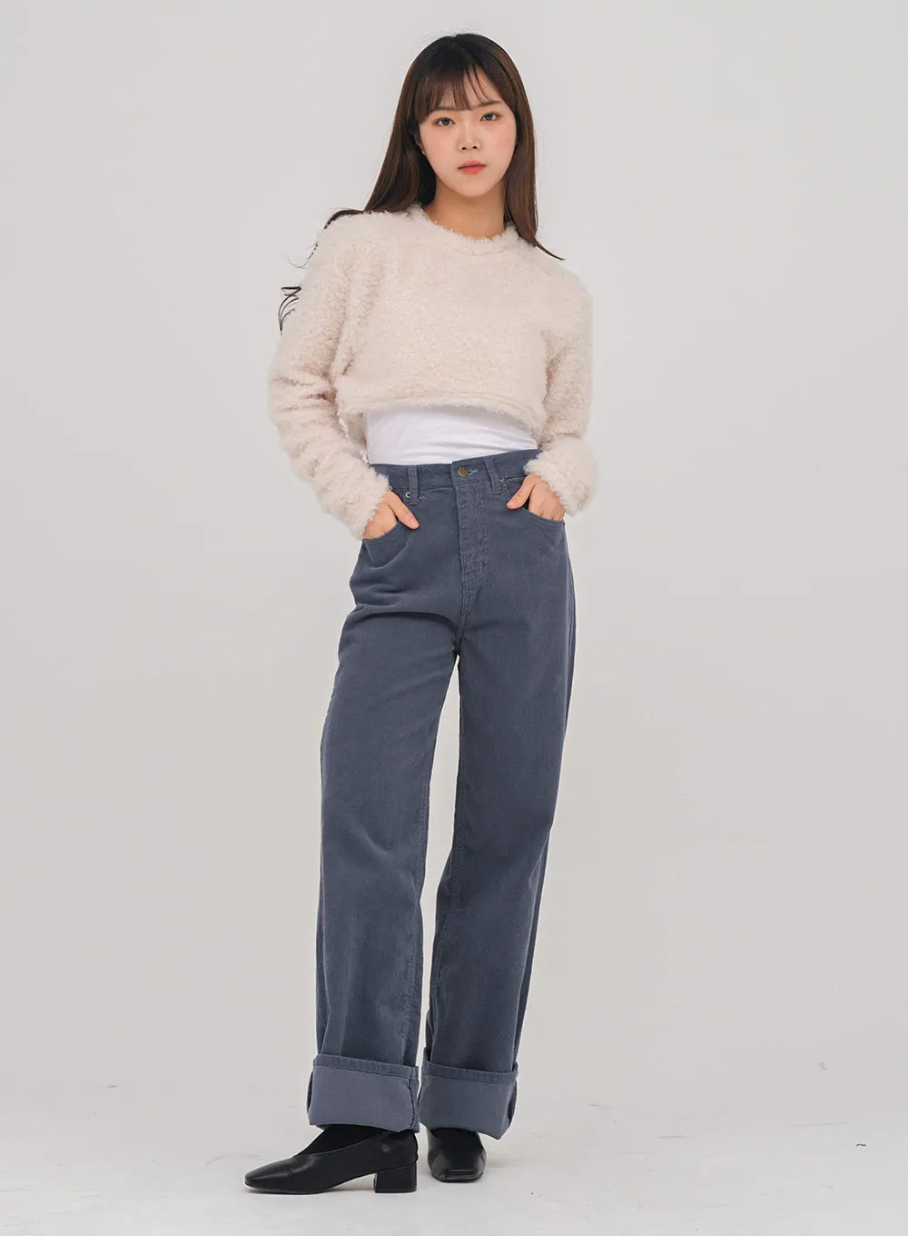 Wide Leg Corduroy Pants D3