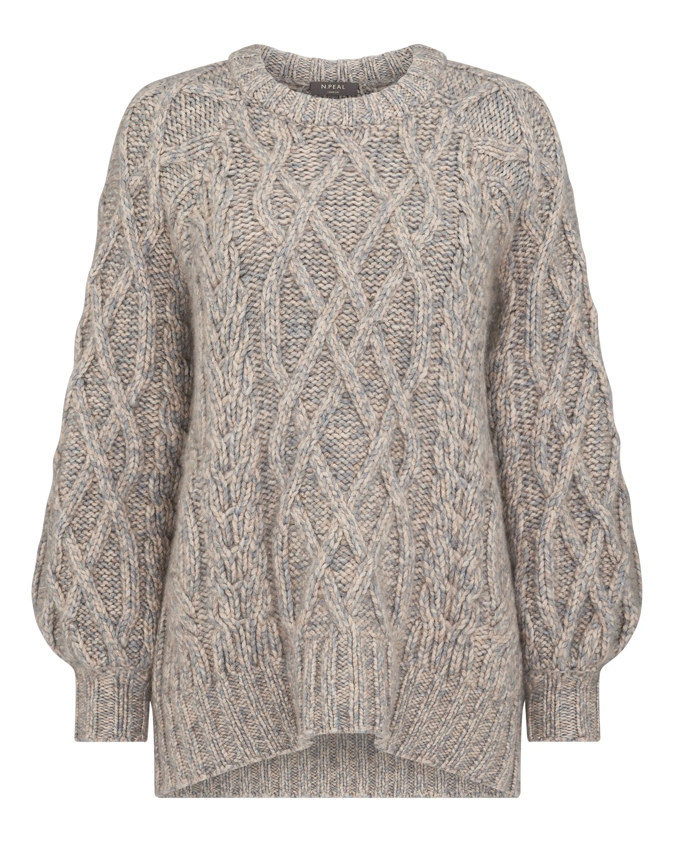 Women's Hero Cable Cashmere Jumper Marble Marl